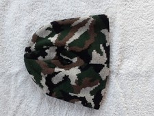 Boys camouflage beanie hat small