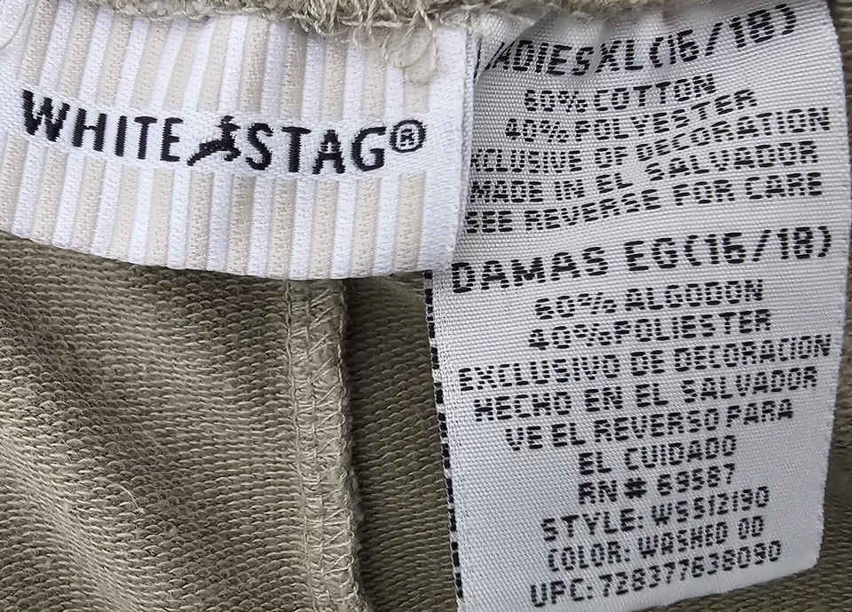 Женские брюки-капри White Stag размер XL X Large 16/18 цвет зеленый Washed OD - Изображение 2 из 4