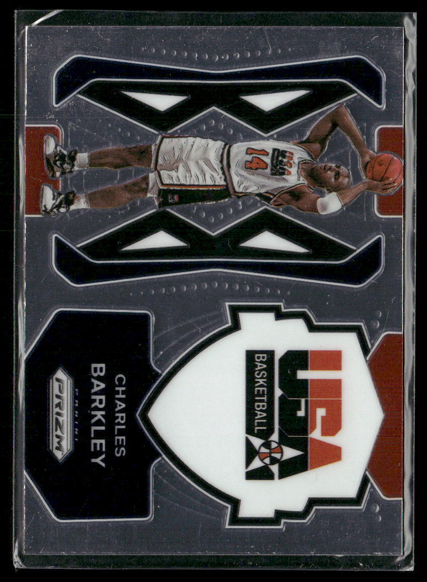 2021-22 Panini Prizm #9 Charles Barkley USA Basketball Prizms Green