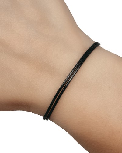 Pulsera ajustable impermeable con cordón negro surfista para hombre joyería mujeres regalo unisex - Imagen 8 de 9