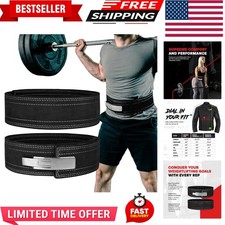 Weightlifting Belt for Men and Women, Black 10mm Thick, 4-Inch Wide Lever Bel...
