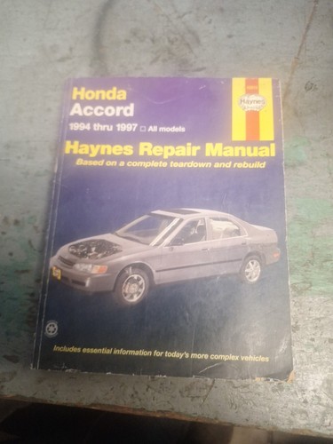 Haynes Repair Book 42013 Honda Accord 94 To 97 Years Used