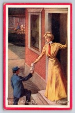 1909 Air-Ship Quick Delivery Postcard - Early Aviation & Mail Art