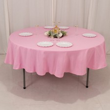 PINK Round 90" Premium High Quality Polyester Tablecloth Wedding Party Table