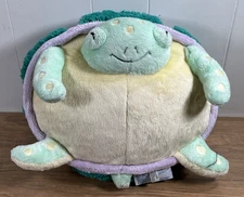 Squishable Sea Turtle Green Lilac Purple Pillow Plush Stuffed Animal Toy 12" EUC