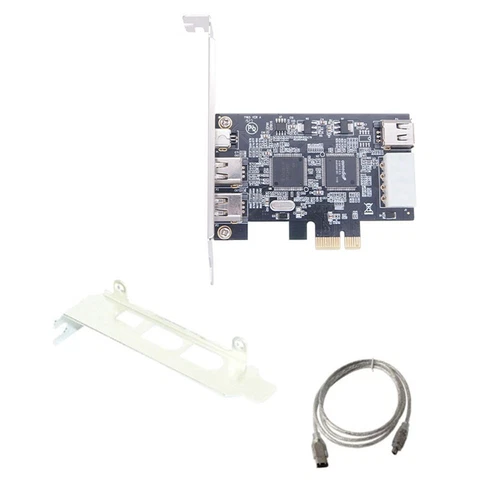 PCI-E 1X IEEE 1394A 4 Port(3+1) Firewire-Kartenadapter 1394 A PCIe mit 6-Pi9519