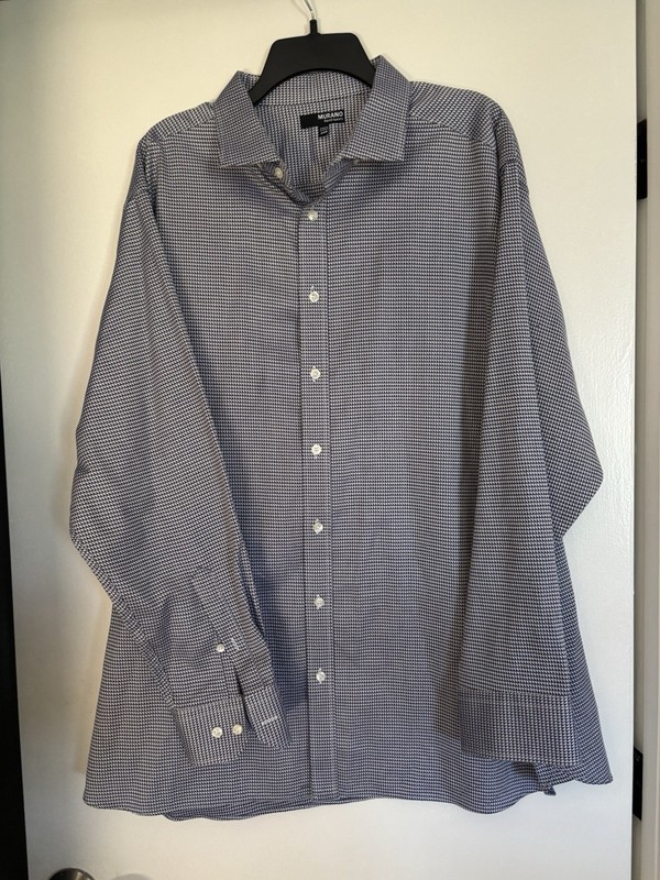 Murano  Liquid Luxury Blue print  Dress shirt 2XB            #639