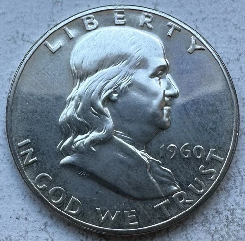 1960 Proof Franklin Half Dollar 90% Silver-INV#8171