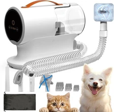 AIRROBO PG100 Pet Grooming Vacuum with 4 Grooming Tools For Dog Cat Hair 12000Pa