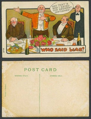 F.S., Wer sagte Lügner? Und so habe ich unsere Regiment Herren gerettet. Alte Postkarte