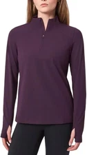 NEW Women's Mondetta Active Ribbed Purple 1/2 Zip Pullover Size Medium