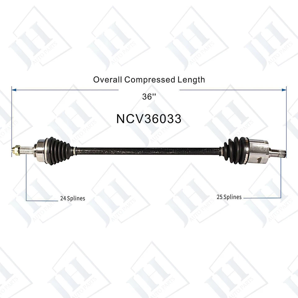 OE Front Left Driver CV Axle Shaft For 1983 84 85 86 87 Honda Prelude FWD Auto - Image 2 of 4