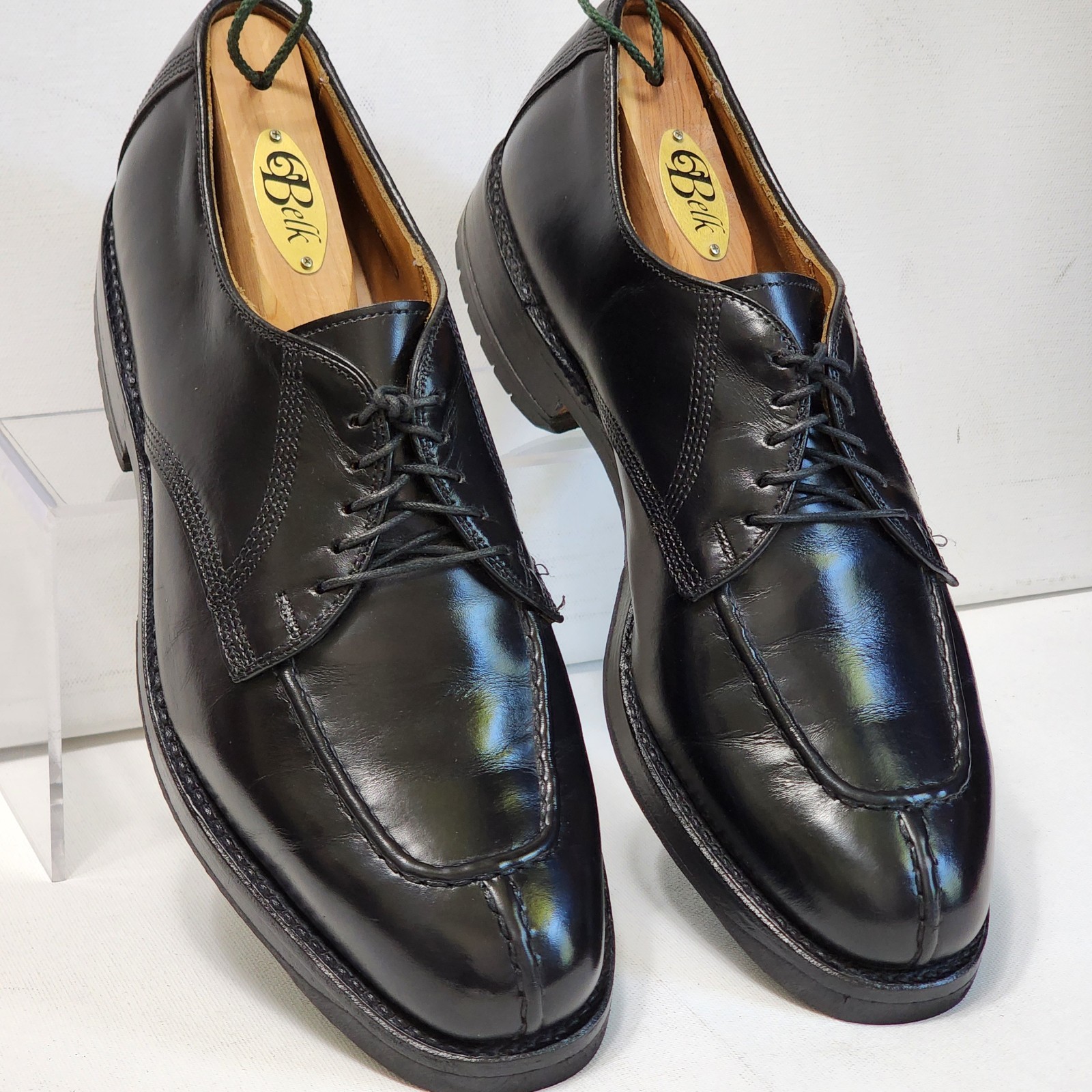SAOLA Allen Edmonds Scarpa da lavoro vestito DELLWOOD punta spaccata blucher 8 D nera Vibram usata in ottime condizioni