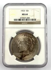 1923 Peace Silver $1 Dollar NGC MS64