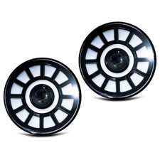 2pcs 7" Round white Headlights HI/LO Beam Compatible for Jeep Wrangler TJ/JK/...