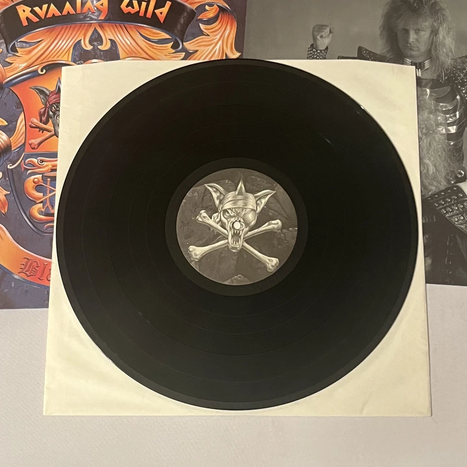RUNNING WILD - Blazon Stone - First Press Vinyl LP - 1991 Noise - HEAVY METAL - Image 4 of 4