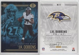 2020 Panini Illusions Trophy Collection Light Blue /199 JK Dobbins #13 Rookie RC