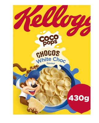 Kellogg's White Coco Pops Schokolade Müsli Frühstück 430g