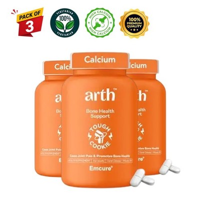 ARTH Coral Calcium D3 60 Tabs Pack of 3 Bone Support