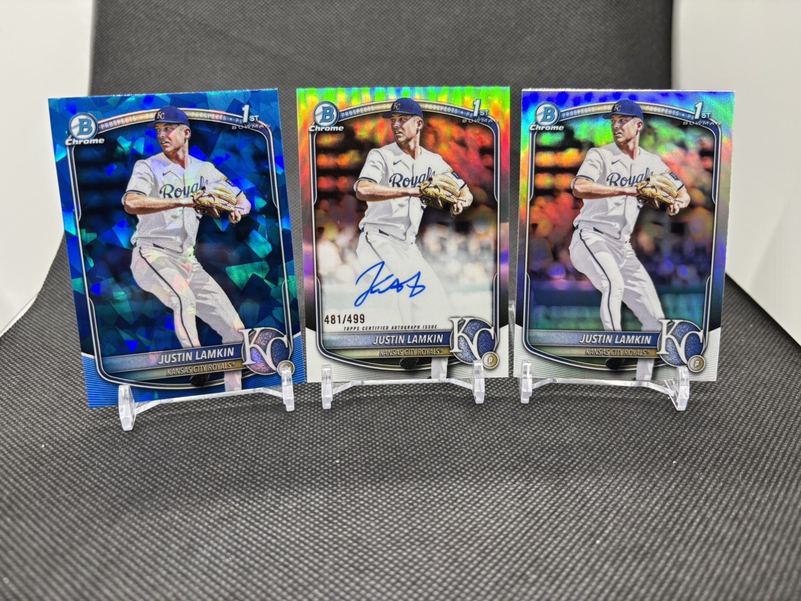 2025 Bowman Draft Justin Lamkin Chrome Auto Refractor /499 1st Royals & More