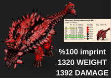 Aberrant Ankylosaurus 1320 WEIGHT 1392 DAMAGE Ark Survival Ascended Official PVE