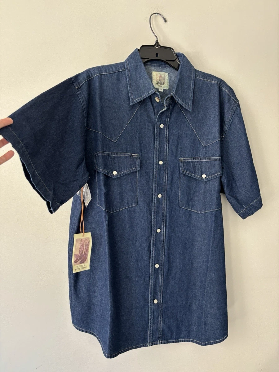 Denim Western Vintage Casual Shirts for Men for sale | eBay