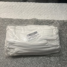 12 PAIR WHITE 100 COTTON COIN JEWELRY SILVER GOLD INSPECTION GLOVES LINT FREE