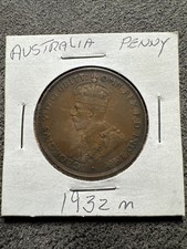 1932 -M Commonwealth Of Australia 1 Penny. Non Magnetic King George KM 23
