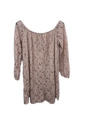 Free Press Women’s Pink Floral Lace Off The Shoulder Dress