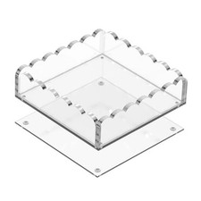 Acrylic Scalloped Tray with Magnetic Mat - Customizable for Photos, Art, and