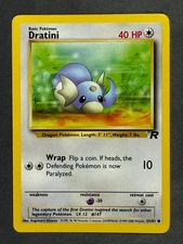 Dratini 53/82 Base Set Series Team Rocket Common Basic Pokemon Card 2000 NM