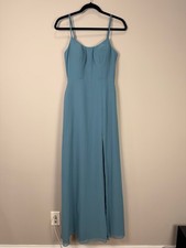 Women's AZAZIE Teal Maxi Dress with Slit, Size A2