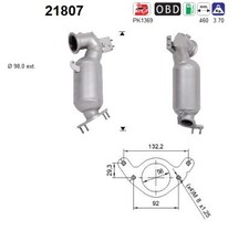KATALYSATOR FÜR OPEL INSIGNIA B GRAND SPORT (Z18) - AS 21807