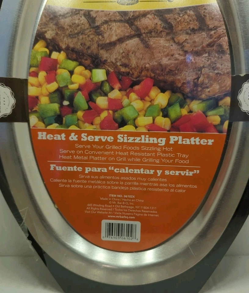 Mr Bar B Q  Heat and Serve Sizzling Platter Still In Factory Plastic New - Image 2 of 4