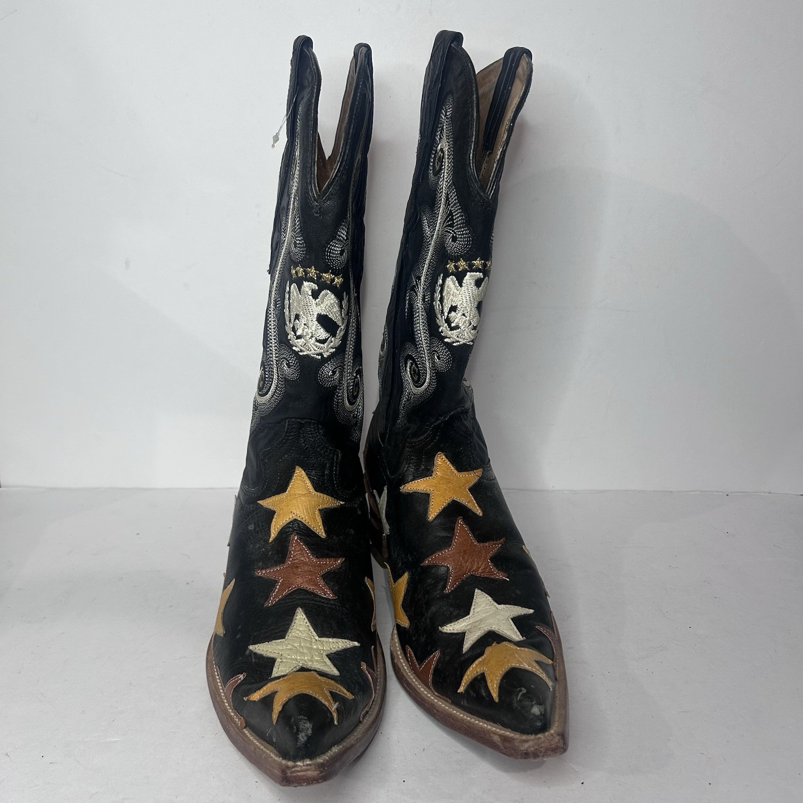 El General Men’s Bull Patterns Patchwork Western … - image 2