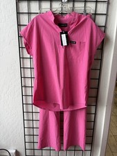 Koi Women's Basics Heather Pink Lemonade Wide Leg Scrub Set Size Small NEW