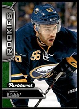 2016-17 PARKHURST ROOKIE GREEN Justin Bailey . Rookie Buffalo Sabres #346