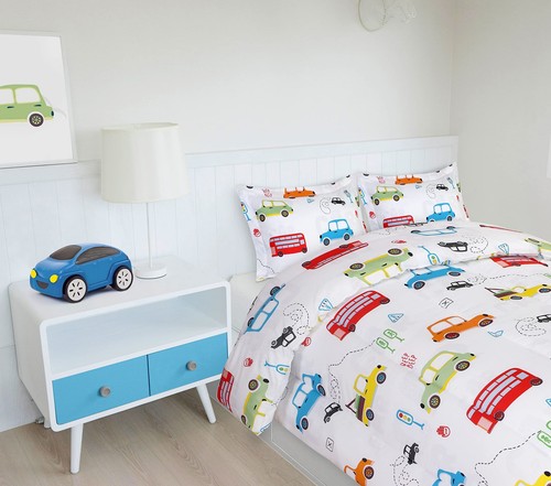 All Season Car Comforter Set with 2 Pillow Cases, 3 Piece Soft Brushed Microf... - Picture 5 of 8