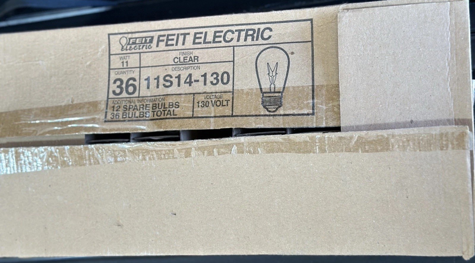 Feit Electric~33 PACK~130 Volt Clear Bulb 11S14-130~11W