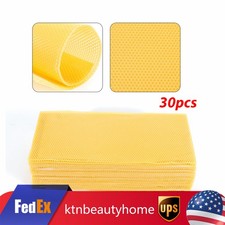 30 Honeycomb Sheets Bee Wax Foundation Beehive Frames for Beekeeping Brood Box