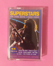 Superstars of the 80s 1980-1989 Cassette Tape 14 Original Hits Pop Rock