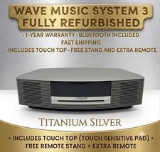 BOSE Wave Music System III AM/FM Radio/CD Player w/Remote Silver Refurbished