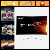 27" QHD Curved Gaming Monitor 2560x1440 180Hz - Ultra-Fast Refresh Rate, Immersi