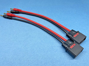 2 Ea. QS8-S Anti-Spark Charge Leads Heavy Duty 10 awg Wire 10" Long 4mm Bullet