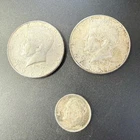 LOT OF 3 - 2 Kennedy 1/2 Dollars 1964 and 1967 And  Roosevelt Dime 1964