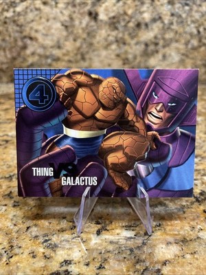 1996 Fleer Marvel Vision Fantastic Fights Thing Vs. Galactus #77