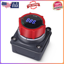 Upgrade Battery Disconnect Switch with Voltmeter, DC 5-60V for Marine, Car, RV