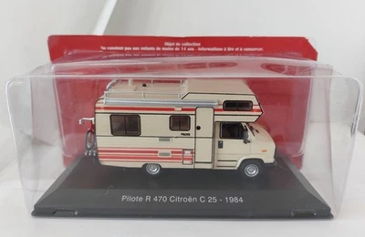 Camping Car Citroen Pilote R 470 1984 1/43 IXO comme neuf Boite d'origine - Photo 1/3