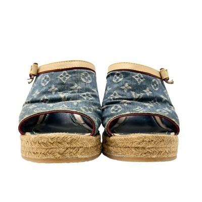 靴 Vintage Louis Vuitton Wedge Sandals Vintage Louis Vuitton Wedge Sandals