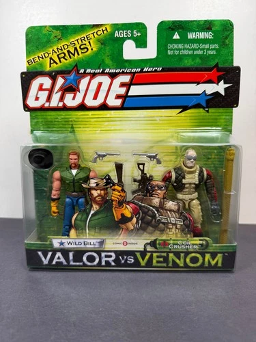 GI Joe Valor vs Venom WILD BILL COIL CRUSHER 3.75" Action Figure 2 Pack
